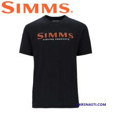 Футболка Simms Simms Logo T-Shirt Jet Black размер S